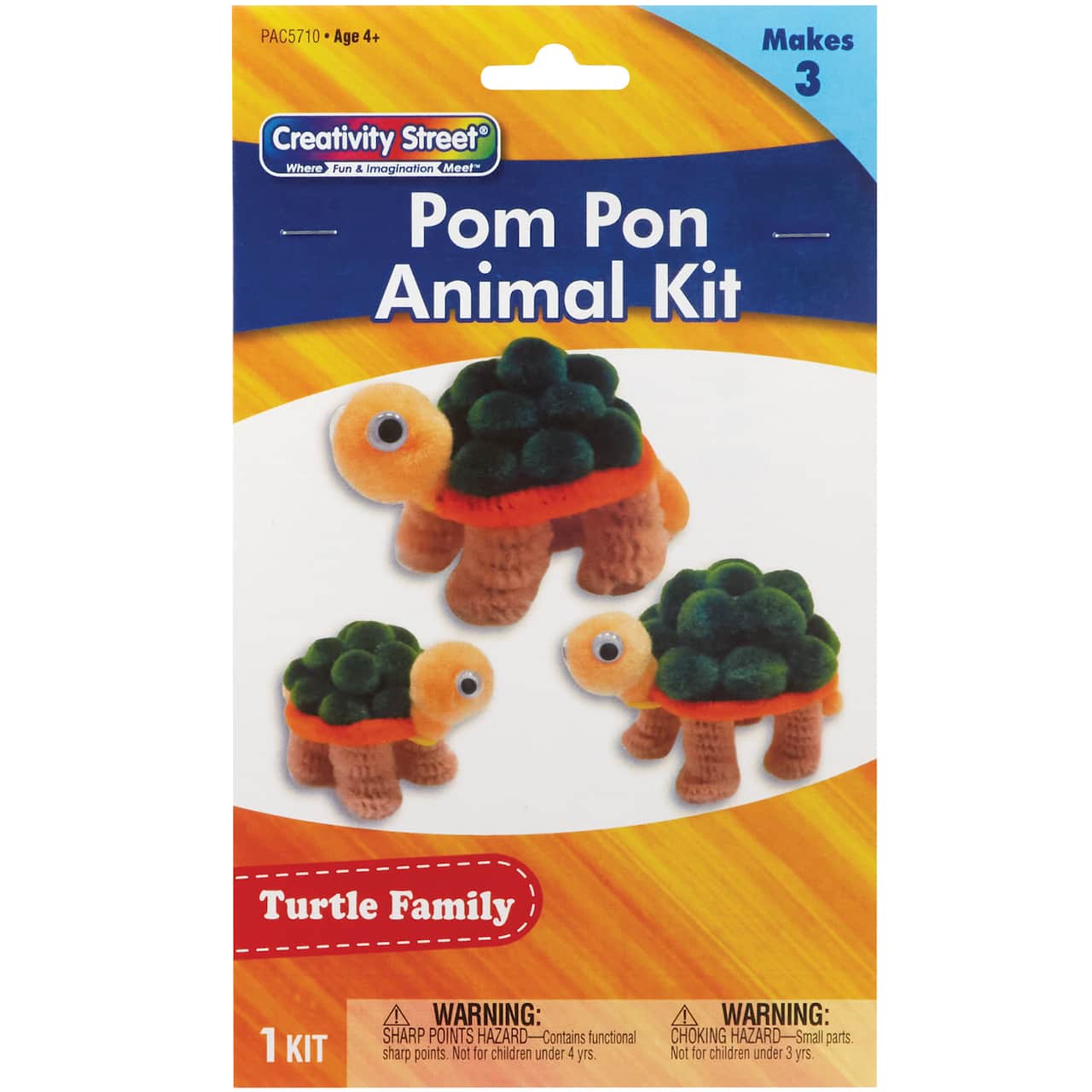 Creativity Street® Pom Pon Animal Turtle Family Kit